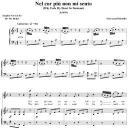 Nel Cor Piu Non Mi Sento Lyrics And Music By Giovanni Paisiello Arranged By Amandamezzo