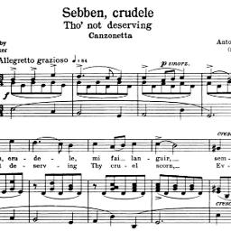 Sebben Crudele Lyrics And Music By Antonio Caldara Arranged By Humbly Gifted Sebben, crudele, mi fai languir, sempre fedele ti voglio amar. sebben crudele lyrics and music by