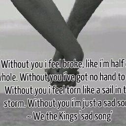 Sad Song Lyrics And Music By We The Kings Ft Elena Coats