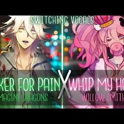 Nightcore Sucker For Pain X Whip My Hair Lyrics And Music By Lil Wayne Wiz Khalifa Imagine Dragons Willow Smith Arranged By Mysteryglory - id for roblox songs sucker for pain